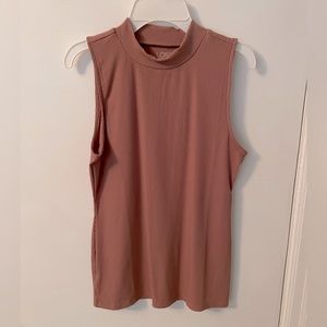 NWOT LOFT Sleeveless Turtleneck Tank in Mauve